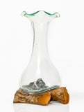 Hand blown glass vase