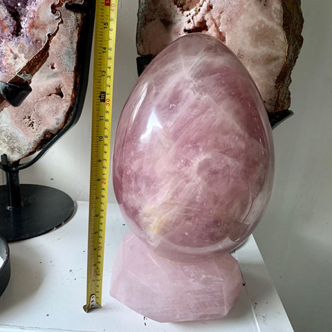 Big Lavender Rose Quartz Egg